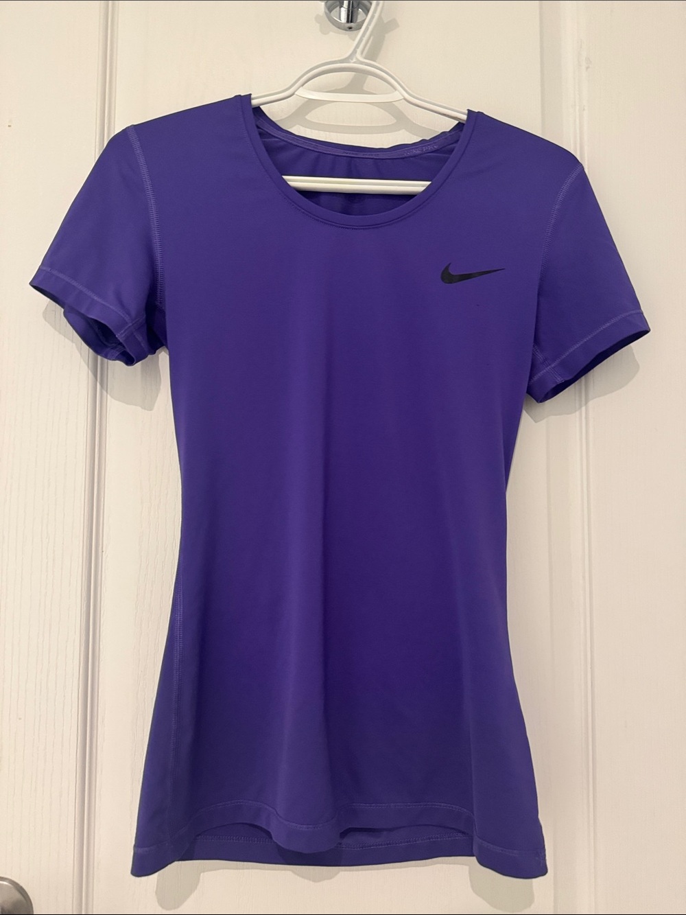 Nike Purple Short-Sleeve Dri-FIT Crew Tee with Black Swoosh